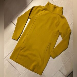 Thick Warm Mustard Yellow Tunic with stand up neck line